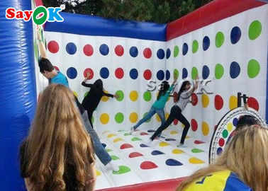 Jeux de plein air gonflables bleus et jeux gonflables blancs de sports/matelas gonflable tornade de la publicité 3D
