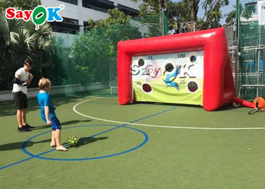 Les jeux gonflables de sports de PVC du football de jeu gonflable de lancer font sauter la pousse du football de pénalité hors des jeux de sport pour des enfants