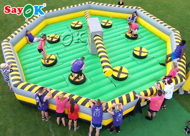 Parcours du combattant gonflable de fusion de Wipeout de jeu de balayeuse de partie d'amusement gonflable de jeux pour des enfants