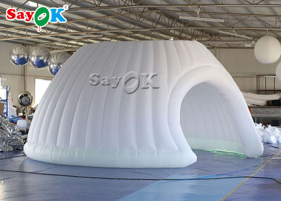 Allez à l'extérieur Tente pneumatique Tente gonflable Événement Tente gonflable igloo et dôme de 6 m avec lumière LED