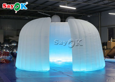 Tente gonflable blanche de dôme de yard de salon commercial gonflable de la tente 6.5x2.4mH avec la LED