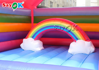 5x4mH château de rebond de la princesse Pink Rainbow Unicorn Inflatable pour l'enfant