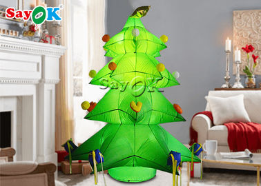 New Design Green Giant Inflatable Xmas Tree With Ornament Balls And Stars