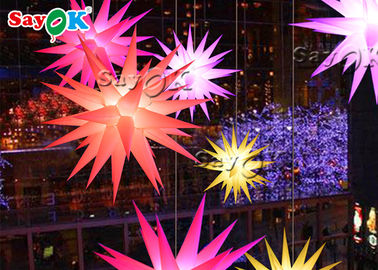 étoile accrochante colorée de 210T 1.5M Inflatable Lighting Decoration