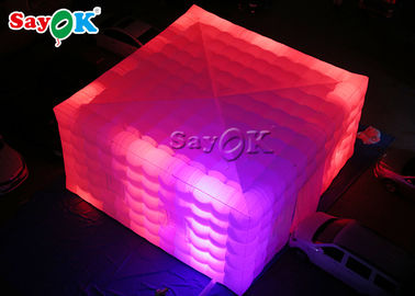 Disparaissent la tente gonflable de cube de tente d'extérieur de PVC en événement imperméable gonflable de partie avec la LED