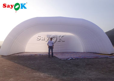 Tente gonflable d'étape de pelouse de dôme blanc gonflable de la tente 12x6x5mH pour l'événement de partie