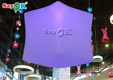 1 mètre LED accrochant le ballon gonflable de cube avec 16 couleurs