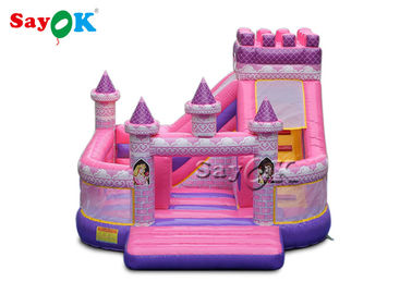 Château imperméable 5x5.5x4.2m de princesse Pink Inflatable Boucing d'enfant