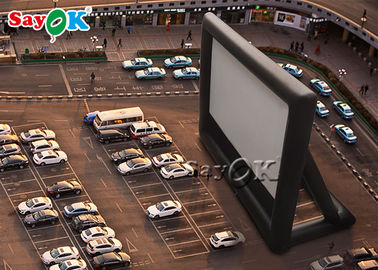 Écran gonflable blanc gonflable de salle de cinéma de PVC de parking d'écran de projection