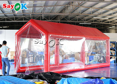 La Manche médicale de tente d'air de PVC de désinfection gonflable imperméable rouge gonflable de premiers secours