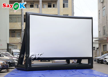 Cinéma gonflable noir pliable d'écran des cinémas 7x5mH d'arrière-cour pour la décoration d'étape