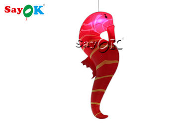 Hippocampe gonflable rouge d'éclairage de la décoration 2m LED de club