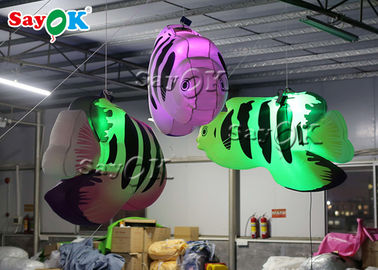 Centre commercial accrochant la décoration de allumage gonflable tropicale des poissons 2m