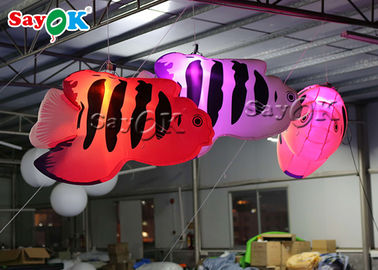 Centre commercial accrochant la décoration de allumage gonflable tropicale des poissons 2m