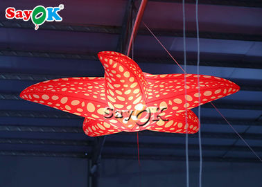Les événements font la fête décorant l'étoile de mer gonflable rouge accrochante de 2m LED