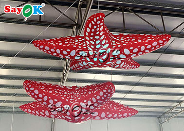 Stockez les étoiles de mer gonflables de allumage menées 3m accrochantes décoratives