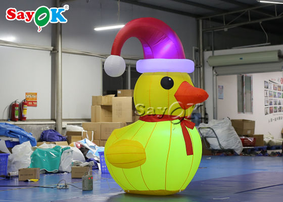 Noël gonflable extérieur Duck With Hat de la décoration 2m de tissu d'Oxford