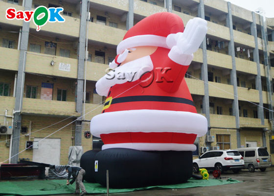 Noël extérieur Santa Claus Wearing gonflable de 8m Red Hat