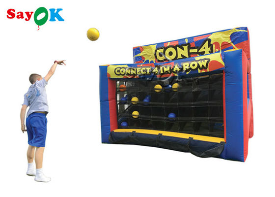 Les jeux de plein air gonflables ont adapté 4 aux besoins du client dans le match de basket gonflable de carnaval de rangée