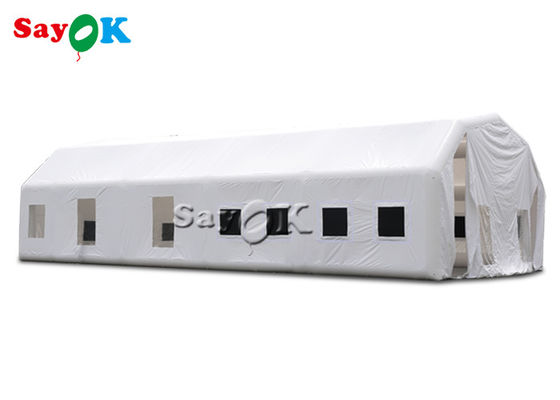 Tente gonflable pour pelouse imperméable à l'eau Blanc 20x10x5.5mH Cabine de peinture automobile gonflable