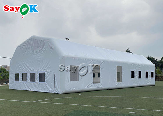 Tente gonflable pour pelouse imperméable à l'eau Blanc 20x10x5.5mH Cabine de peinture automobile gonflable