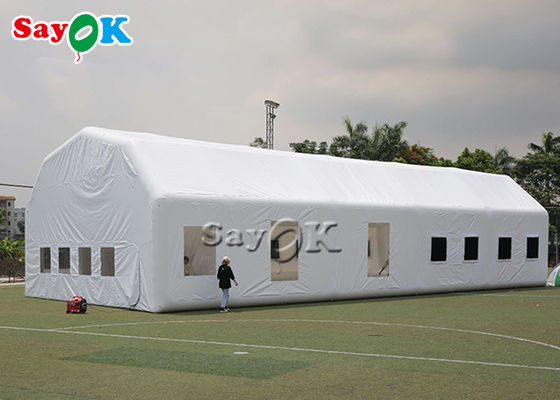 Tente gonflable pour pelouse imperméable à l'eau Blanc 20x10x5.5mH Cabine de peinture automobile gonflable