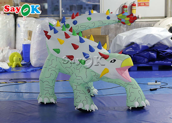 Dinosaure de Noël gonflable 1.8x1.2mH Ankylosaure gonflable modèle de dessin animé pour la publicité