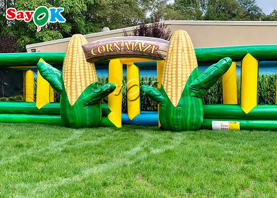 Labyrinthe gonflable de maïs de Halloween de jeux de sports de jardin de jeux de bâche gonflable d'enfants