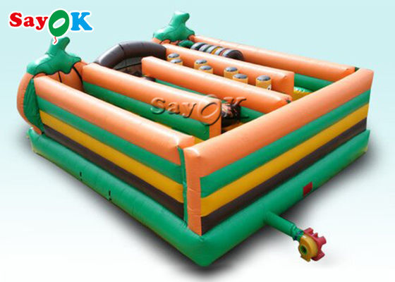 Thème commercial Halloween Maze Obstacle Course Inflatable Games gonflable de potiron pour des enfants