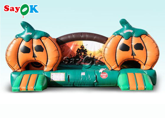 Thème commercial Halloween Maze Obstacle Course Inflatable Games gonflable de potiron pour des enfants