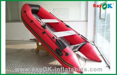 Bateau de pêche gonflable de PVC de bateau de bâche gonflable rouge de PVC
