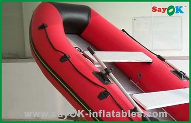 Bateau de pêche gonflable de PVC de bateau de bâche gonflable rouge de PVC