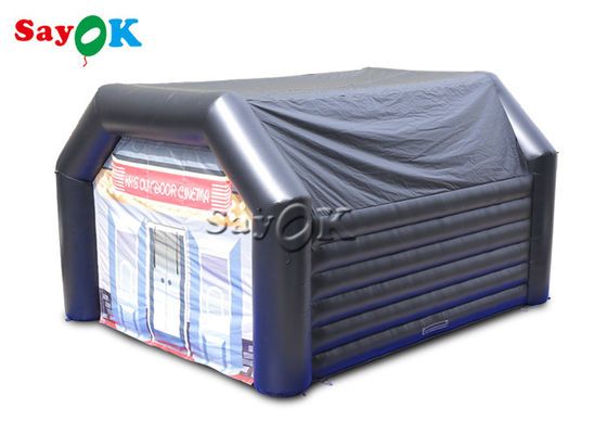 Tente gonflable personnalisée noire de 0,4 mm en PVC pour événements