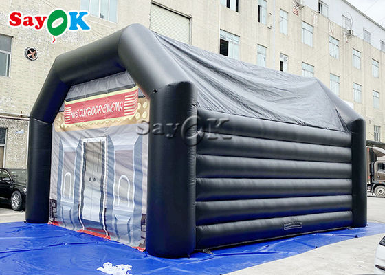 Tente gonflable personnalisée noire de 0,4 mm en PVC pour événements