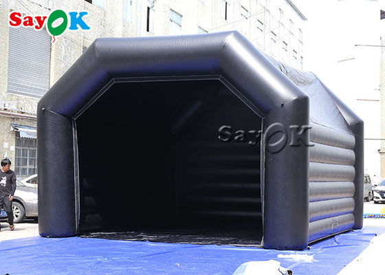 Tente gonflable personnalisée noire de 0,4 mm en PVC pour événements