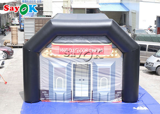 Tente gonflable personnalisée noire de 0,4 mm en PVC pour événements