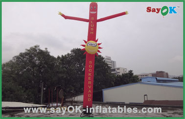 Homme de danse d'air annonçant l'homme 6m gonflable rouge commercial de tube avec Logo Printing Oxford Nylon