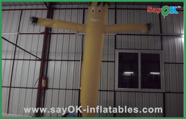 Mini danseur gonflable jaune d'air de danseur gonflable de vent pour annoncer avec le ventilateur 750w
