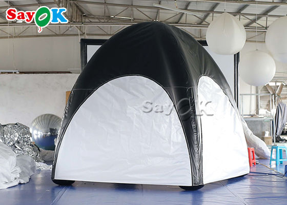 L'air de bâche de tente d'air de famille a scellé la tente gonflable d'araignée noire et blanche