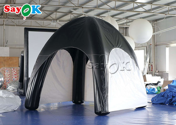 L'air de bâche de tente d'air de famille a scellé la tente gonflable d'araignée noire et blanche