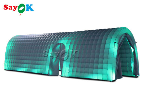 Tente gonflable personnalisée en tissu blanc de fête oxford Tente gonflable en tunnel avec LED