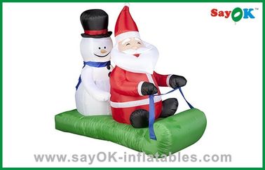 Noël Santa ou décorations gonflables de vacances de bonhomme de neige avec Sleigh