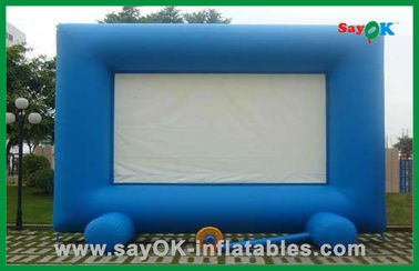 Cinéma gonflable/Gray Inflatable Billboard de couleur bleue d'écran de projecteur d'explosion