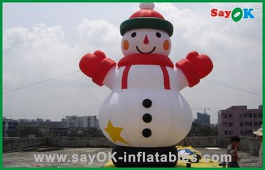 Taille gonflable de la décoration 5m de Noël de bonhomme de neige de Santa de Noël