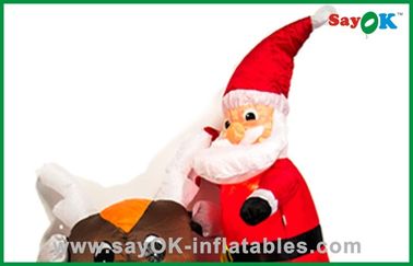 Décoration gonflable de Noël de Noël de père mignon de Santa montant un ours noir