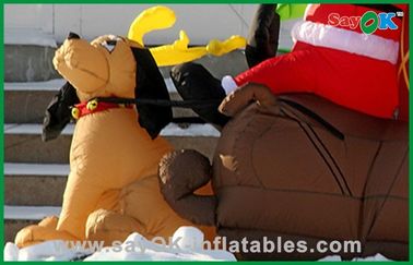 Décoration gonflable promotionnelle de Noël avec un chien, un tissu d'Oxford ou Un PVC
