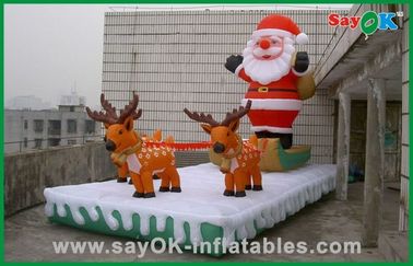 Santa et renne gonflables