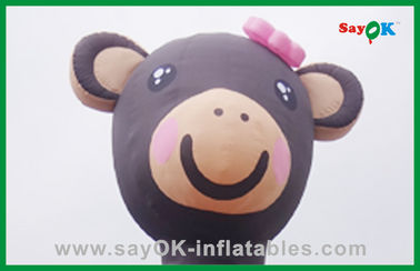 Personnage de dessin animé gonflable de bel ours gonflable rose pour la publicité