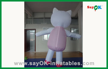 Personnages de dessin animé gonflables de décoration de chat fait sur commande de rose pour la partie