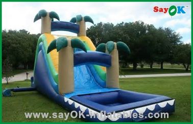 Parcs aquatiques commerciaux Slide gonflable avec impression complète Slide gonflable et glisse avec piscine